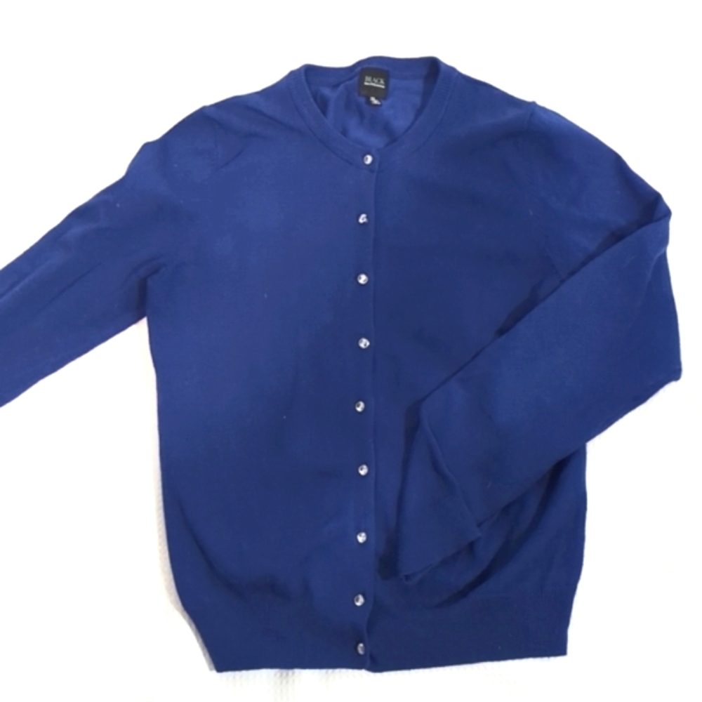 Saks Fifth Avenue 100% Cotton Blue Cardigan